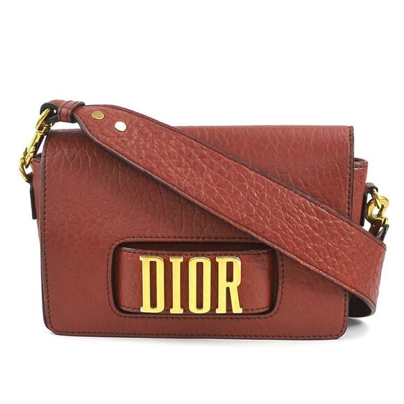 DIOR Red Leather Shoulder Bag - Picture 1 of 5